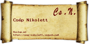 Csép Nikolett névjegykártya
